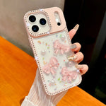 Shiny Diamond 3D Pearl Bow Phone Case for iPhone 17/16/15/14/13 - AKM CASE｜iPhone Case & Accesories Worldwide