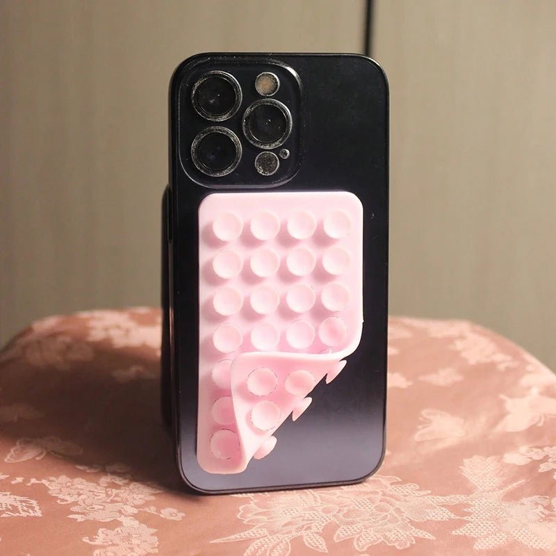 Silicone Suction Cup Phone Case Mount - Double - Sided Hands - Free Strong Holder for Car Mirror Kitchen Bathroom - AKM CASE｜iPhone Case & Accesories Worldwide
