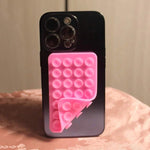Silicone Suction Cup Phone Case Mount - Double - Sided Hands - Free Strong Holder for Car Mirror Kitchen Bathroom - AKM CASE｜iPhone Case & Accesories Worldwide