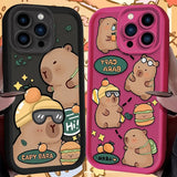 Soft Silicone Cool Capybara Phone Case for iPhone 7 - 16, X, XR, XS, SE 2020 - MINISO - AKM CASE｜iPhone Case & Accesories Worldwide