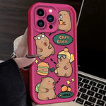 Soft Silicone Cool Capybara Phone Case for iPhone 7 - 16, X, XR, XS, SE 2020 - MINISO - AKM CASE｜iPhone Case & Accesories Worldwide