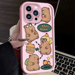 Soft Silicone Cool Capybara Phone Case for iPhone 7 - 16, X, XR, XS, SE 2020 - MINISO - AKM CASE｜iPhone Case & Accesories Worldwide