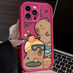Soft Silicone Cool Capybara Phone Case for iPhone 7 - 16, X, XR, XS, SE 2020 - MINISO - AKM CASE｜iPhone Case & Accesories Worldwide