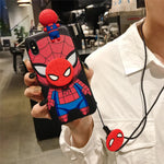 Spiderman Iron Man Captain America Phone Case With Holder Strap Rope - AKM CASE｜iPhone Case & Accesories Worldwide