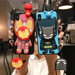 Spiderman Iron Man Captain America Phone Case With Holder Strap Rope - AKM CASE｜iPhone Case & Accesories Worldwide