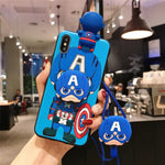 Spiderman Iron Man Captain America Phone Case With Holder Strap Rope - AKM CASE｜iPhone Case & Accesories Worldwide