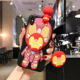 Spiderman Iron Man Captain America Phone Case With Holder Strap Rope - AKM CASE｜iPhone Case & Accesories Worldwide