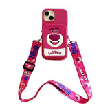 Stitch Lotso Bear Coin Purse Card Case Soft Silicone Wallet Cover With Holder Lanyard - AKM CASE｜iPhone Case & Accesories Worldwide