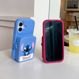 Stitch Lotso Bear Coin Purse Card Case Soft Silicone Wallet Cover With Holder Lanyard - AKM CASE｜iPhone Case & Accesories Worldwide