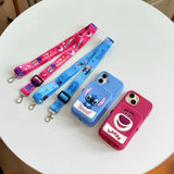 Stitch Lotso Bear Coin Purse Card Case Soft Silicone Wallet Cover With Holder Lanyard - AKM CASE｜iPhone Case & Accesories Worldwide