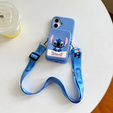 Stitch Lotso Bear Coin Purse Card Case Soft Silicone Wallet Cover With Holder Lanyard - AKM CASE｜iPhone Case & Accesories Worldwide