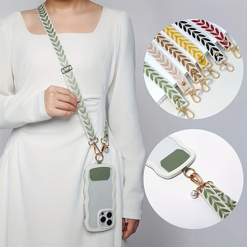 Universal Adjustable Mobile Phone Lanyard Crossbody Single Shoulder Neck Strap Pearl Pendant Hanging Anti Loss Rope - AKM CASE｜iPhone Case & Accesories Worldwide