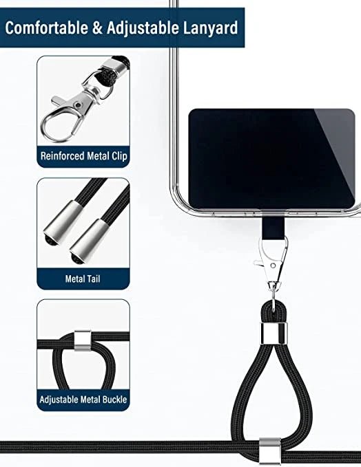 Universal Cell Phone Lanyard with Adjustable Nylon Neck Strap - AKM CASE｜iPhone Case & Accesories Worldwide