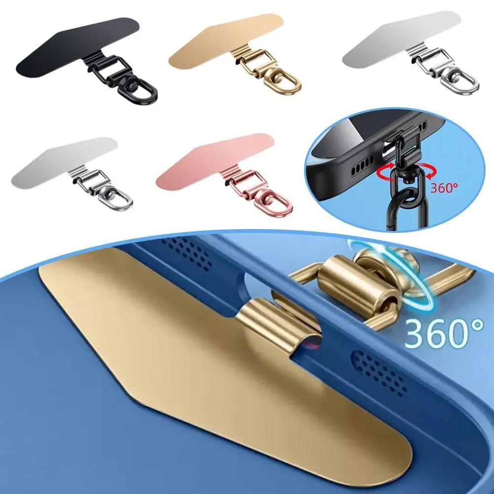 Upgrated 360 Rotatable Steel Phone Tether Tab Metal Patch Gasket Cellphone Lanyard Safety Connecter Piece New - AKM CASE｜iPhone Case & Accesories Worldwide