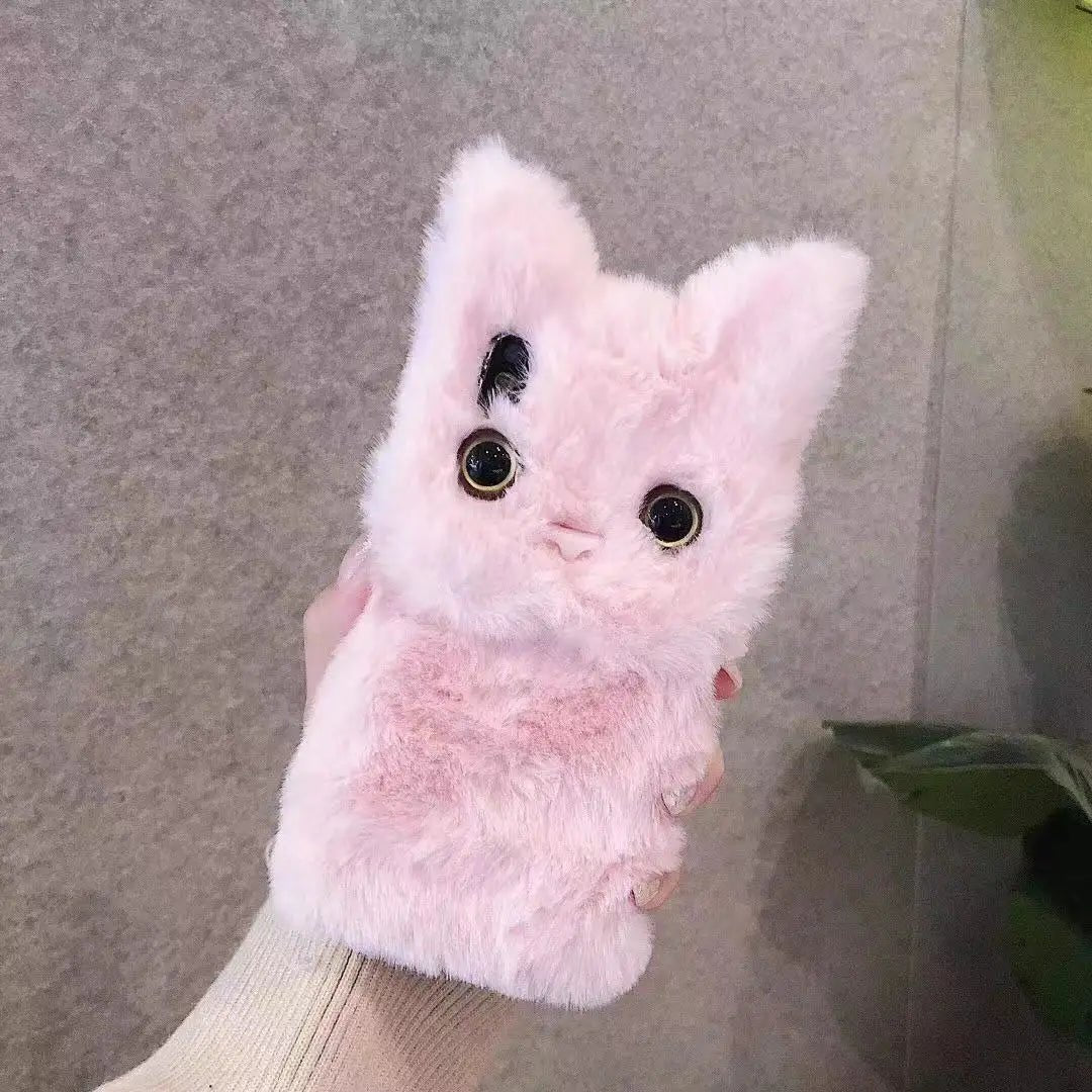 Winter Warm Plush Cat Fur Phone Case for iPhone 15/14/13/12/11 - AKM CASE｜iPhone Case & Accesories Worldwide